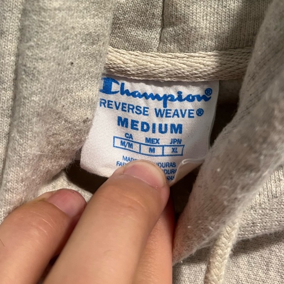 Heather oatmeal Bad Birdie Champion hoodie - Picture 2 of 2